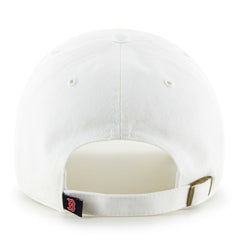 Boston Red Sox Team Logo Clean Up Adjustable Hat White | 47 brand