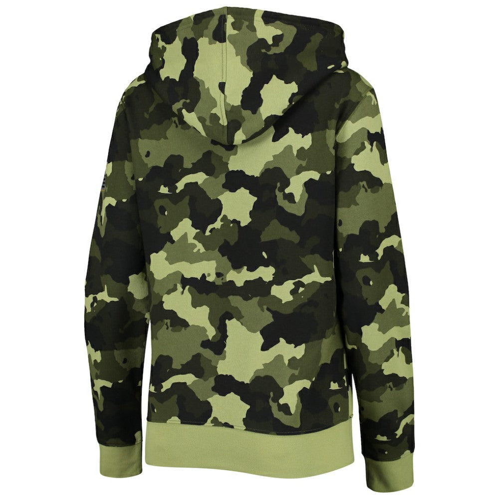 Chicago Cubs Women's 2022 MLB Armed Forces Day Camo Full-Zip Hoodie Green | New Era