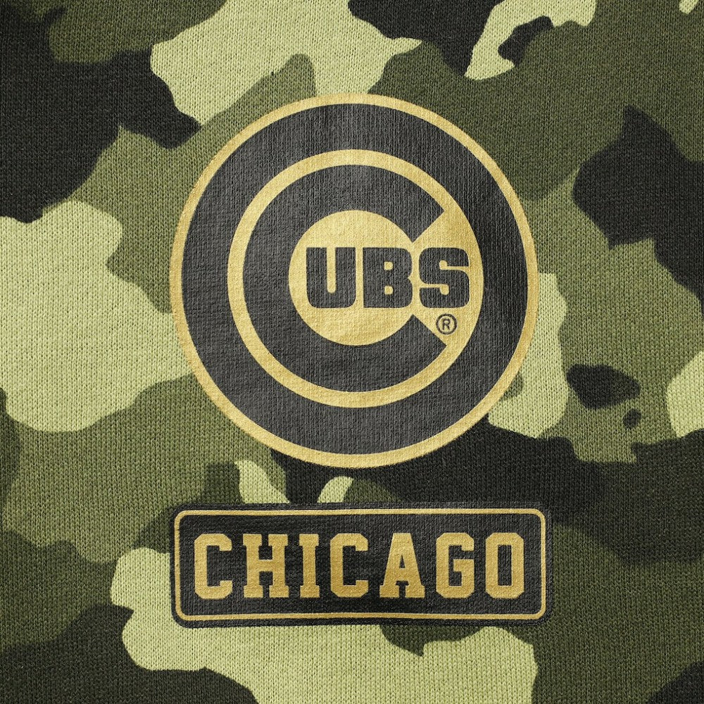 Chicago Cubs Women's 2022 MLB Armed Forces Day Camo Full-Zip Hoodie Green | New Era