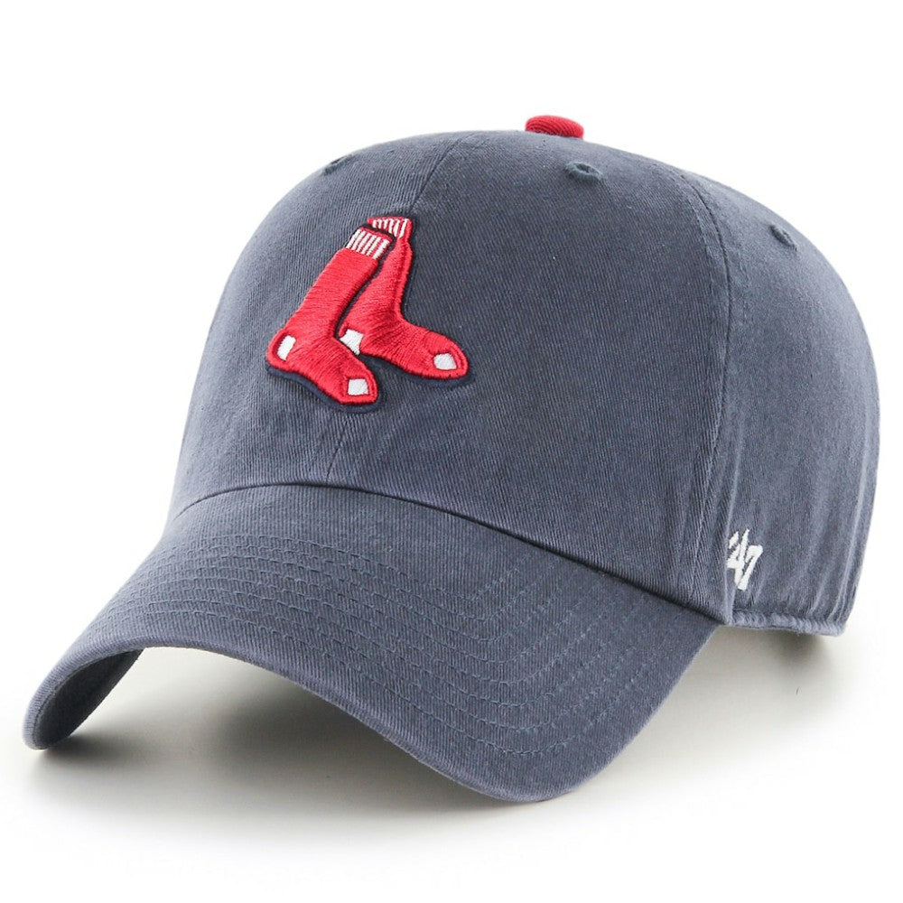 Boston Red Sox Youth Clean Up Team Logo Adjustable Hat Navy | 47 brand