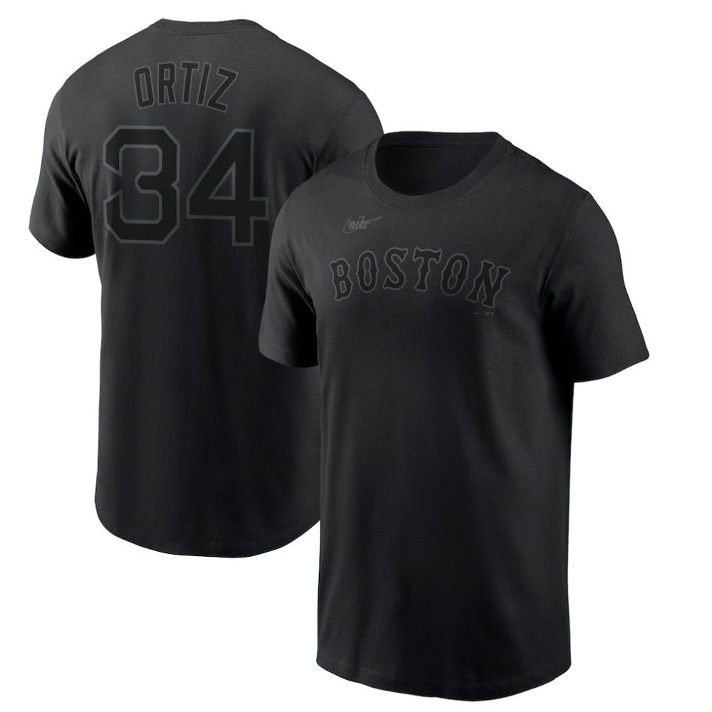 David Ortiz Boston Red Sox Name & Number T-Shirt Black | Nike