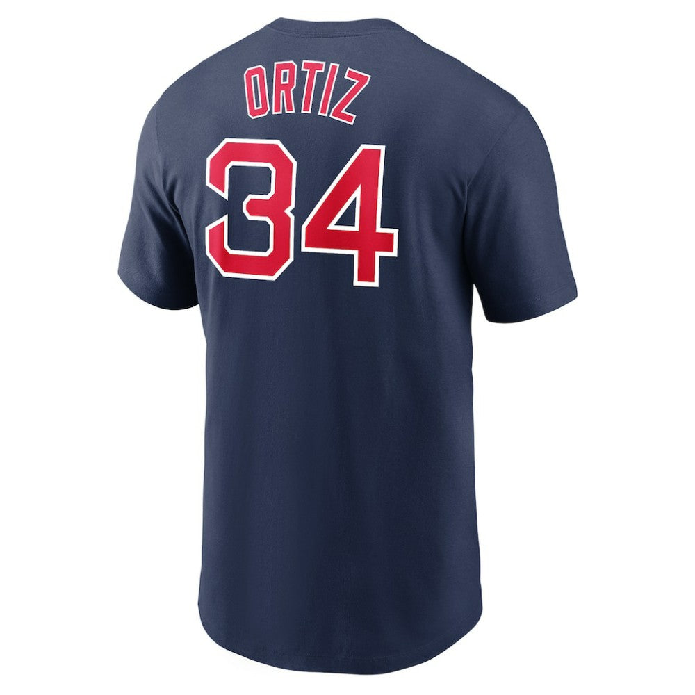 David Ortiz Boston Red Sox Name & Number Logo T-Shirt Navy | Nike
