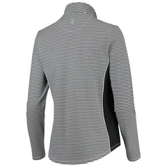 Cleveland Guardians Tommy Bahama Women's Aubrey Stripe Block IslandZone Half-Zip Jacket Black