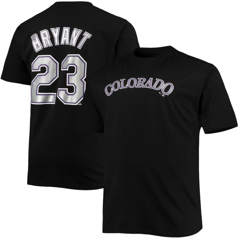 Kris Bryant Colorado Rockies Big & Tall Name & Number T-Shirt Black