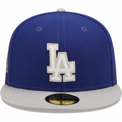 Los Angeles Dodgers 2020 World Series Champions  Letterman 59FIFTY Fitted Hat Royal/Gray | New Era