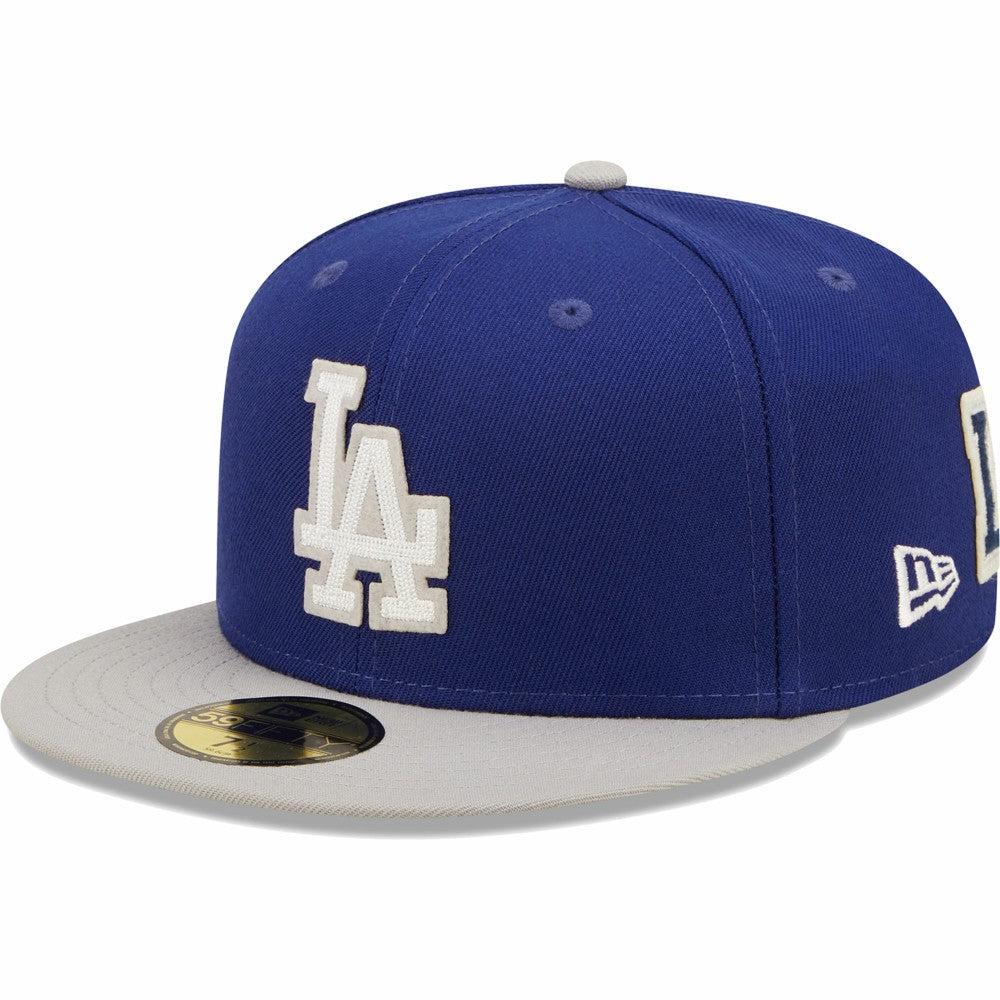 Los Angeles Dodgers 2020 World Series Champions  Letterman 59FIFTY Fitted Hat Royal/Gray | New Era