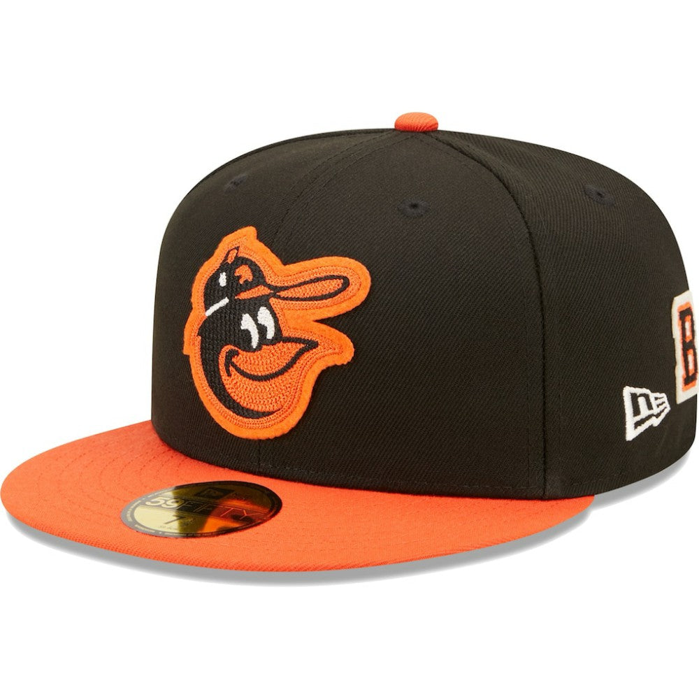 Baltimore Orioles 1983 World Series Champions  Letterman 59FIFTY Fitted Hat Black/Orange | New Era