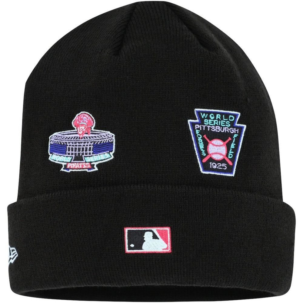 Pittsburgh Pirates Polar Lights Cuffed Knit Hat Black | New Era