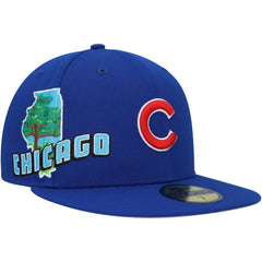 Chicago Cubs Stateview 59FIFTY Fitted Hat Royal | New Era