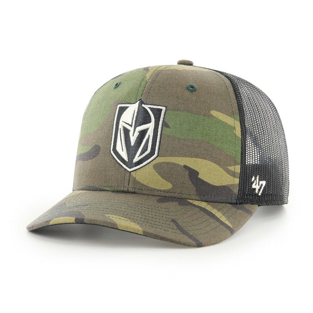 Vegas Golden Knights '47 Trucker Snapback Hat Camo/Black
