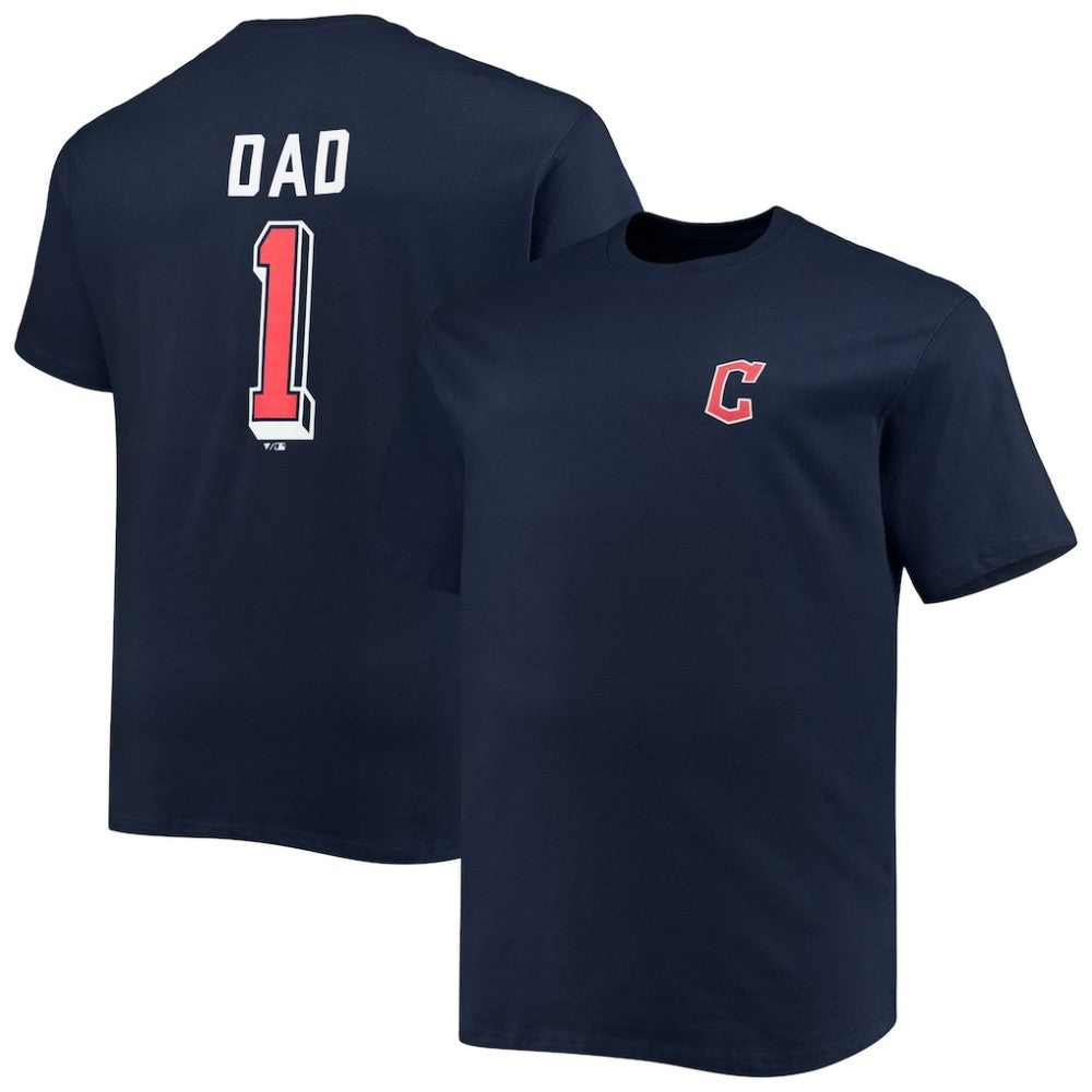 Cleveland Guardians Big & Tall Father's Day #1 Dad T-Shirt Navy