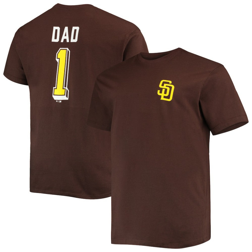 San Diego Padres Big & Tall Father's Day #1 Dad T-Shirt Brown