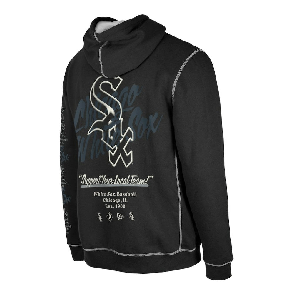 Chicago White Sox Team Split Pullover Hoodie Black | New Era