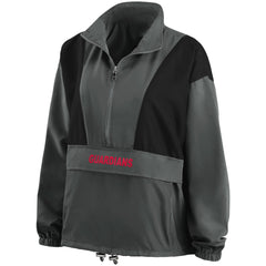 Cleveland Guardians WEAR by Erin Andrews Women's Packable Half-Zip Jacket Charcoal