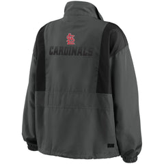 St. Louis Cardinals WEAR by Erin Andrews Women's Packable Half-Zip Jacket Charcoal