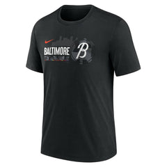 Baltimore Orioles City Connect Tri-Blend T-Shirt Black | Nike