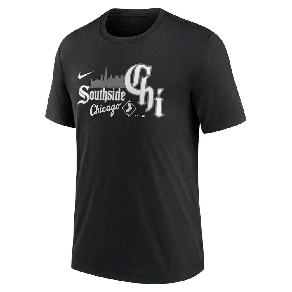 Chicago White Sox City Connect Tri-Blend T-Shirt Black | Nike