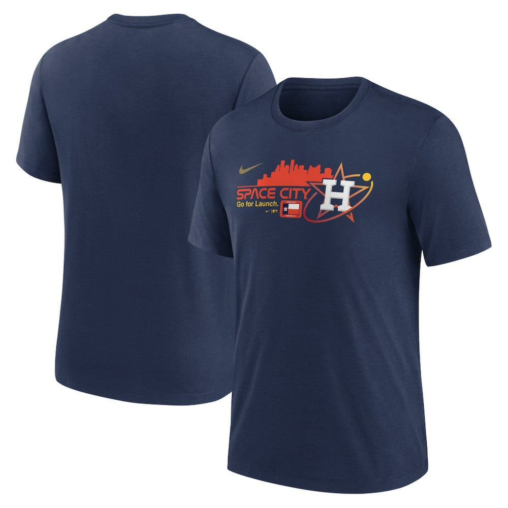 Houston Astros City Connect Tri-Blend T-Shirt Navy | Nike
