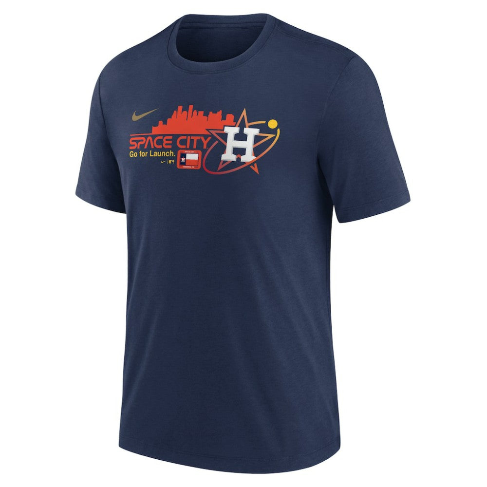 Houston Astros City Connect Tri-Blend T-Shirt Navy | Nike