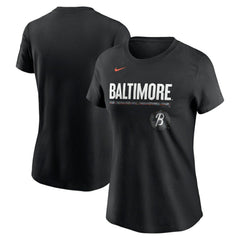 Baltimore Orioles Women's City Connect Wordmark T-Shirt Black | Nike