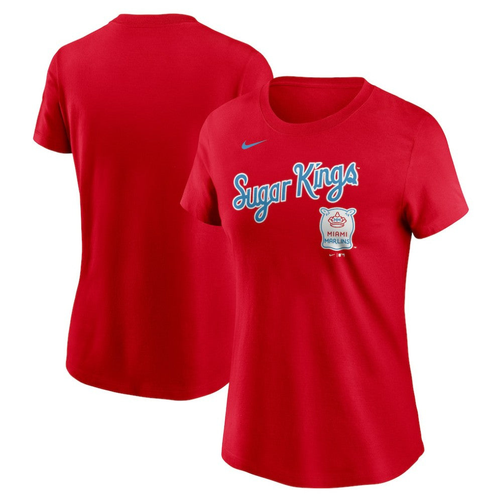 Miami Marlins Women's City Connect Wordmark T-Shirt Red | Nike