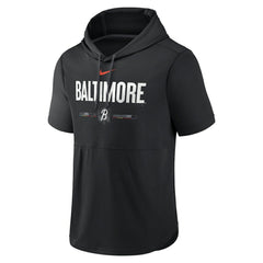 Baltimore Orioles City Connect Short Sleeve Pullover Hoodie Black | Nike