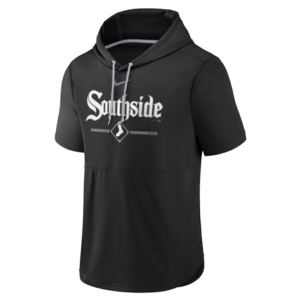Chicago White Sox City Connect Short Sleeve Pullover Hoodie Black | Nike