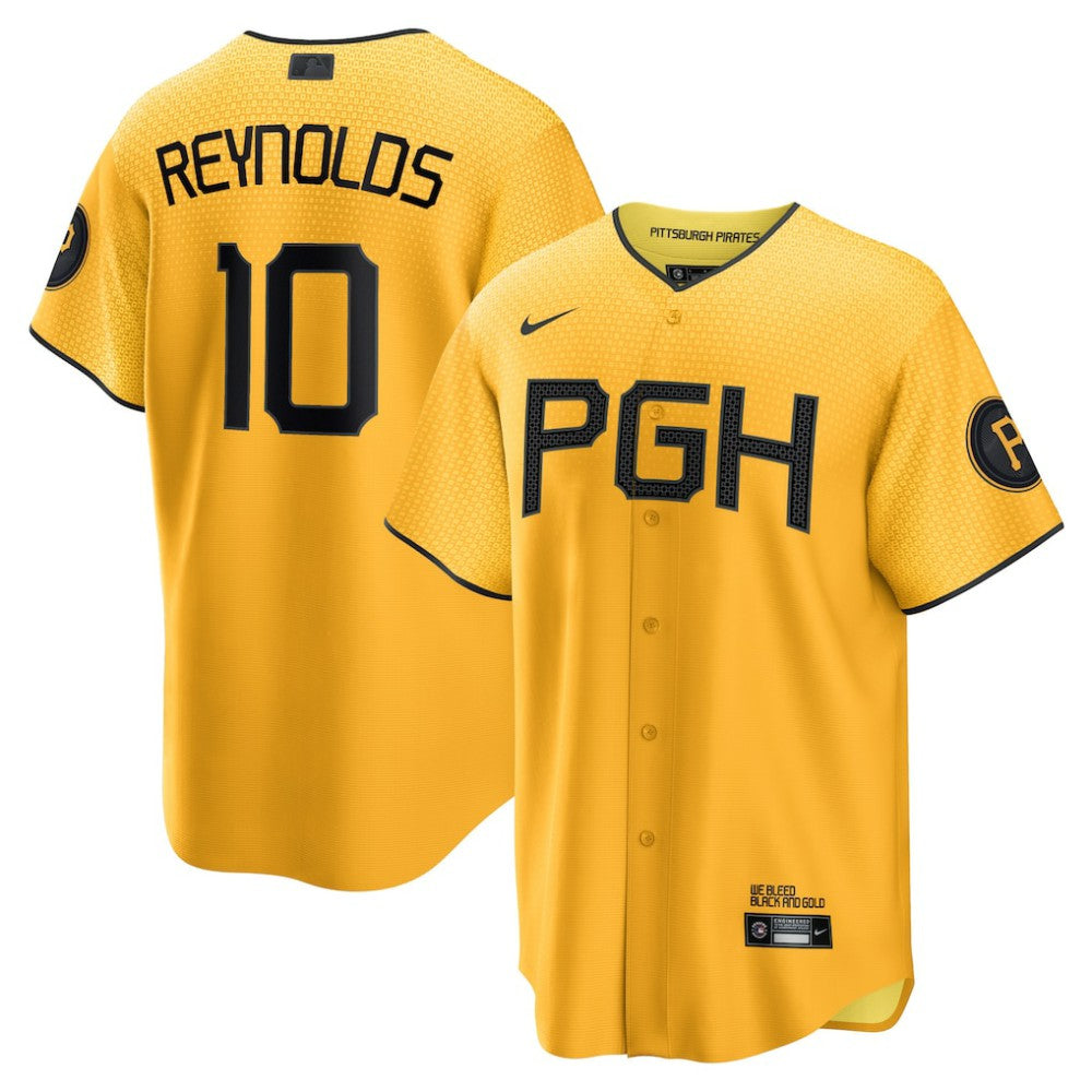 Bryan Reynolds Pittsburgh Pirates City Connect Replica Player Jersey Gold | Nike