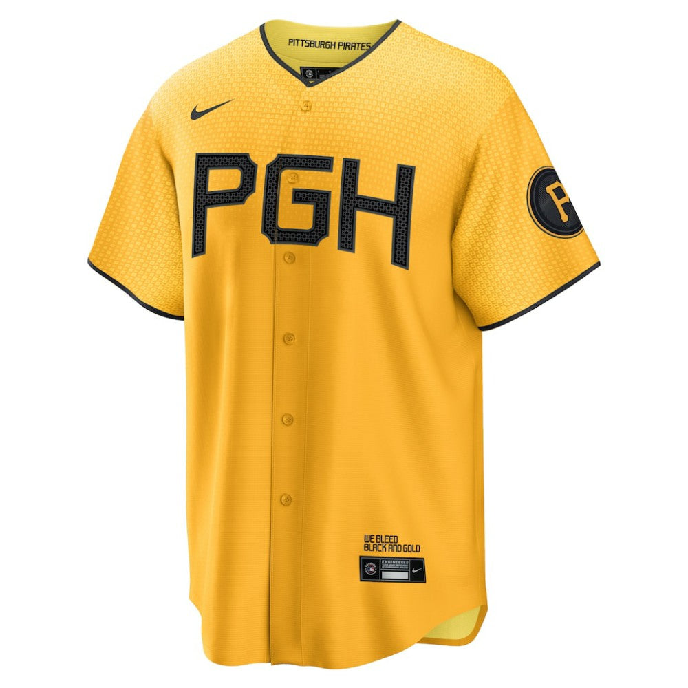 Bryan Reynolds Pittsburgh Pirates City Connect Replica Player Jersey Gold | Nike