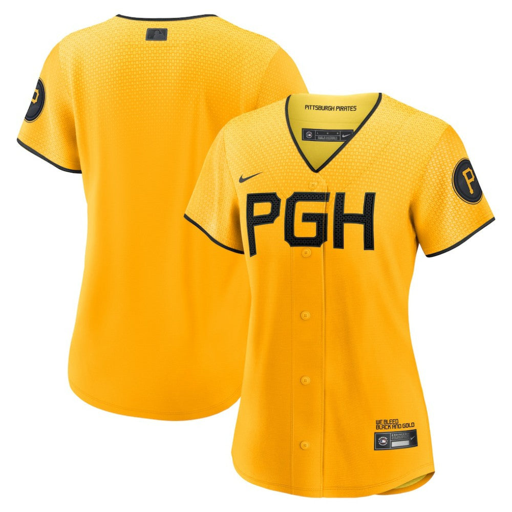 Pittsburgh Pirates Women's City Connect Replica Jersey Gold | Nike