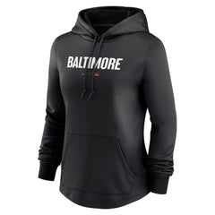 Baltimore Orioles Women's City Connect Pregame Performance Pullover Hoodie Black | Nike
