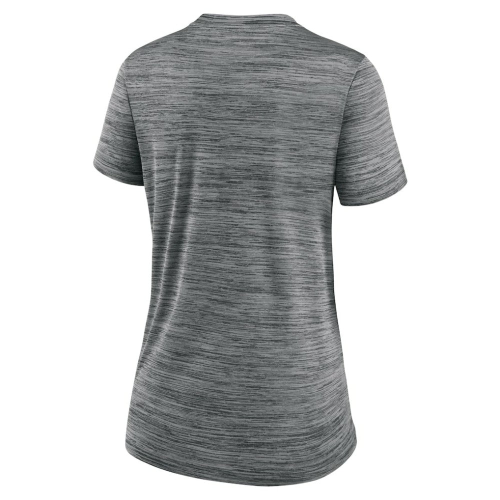 Chicago White Sox Women's City Connect Velocity Practice Performance V-Neck T-Shirt Gray | Nike