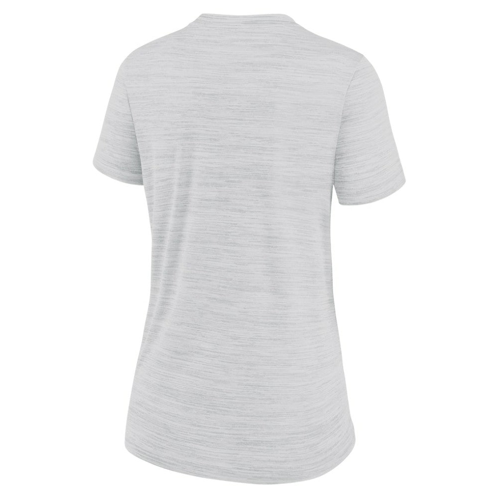 San Francisco Giants Women's City Connect Velocity Practice Performance V-Neck T-Shirt White | Nike