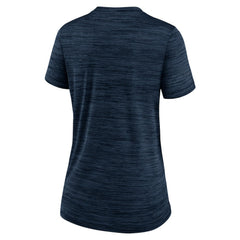 Chicago Cubs Women's City Connect Velocity Practice Performance V-Neck T-Shirt Navy | Nike