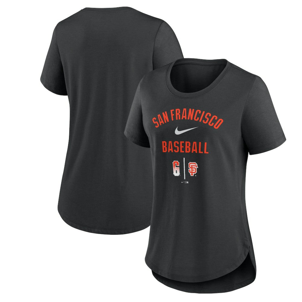 San Francisco Giants Women's City Connect Tri-Blend T-Shirt Black | Nike