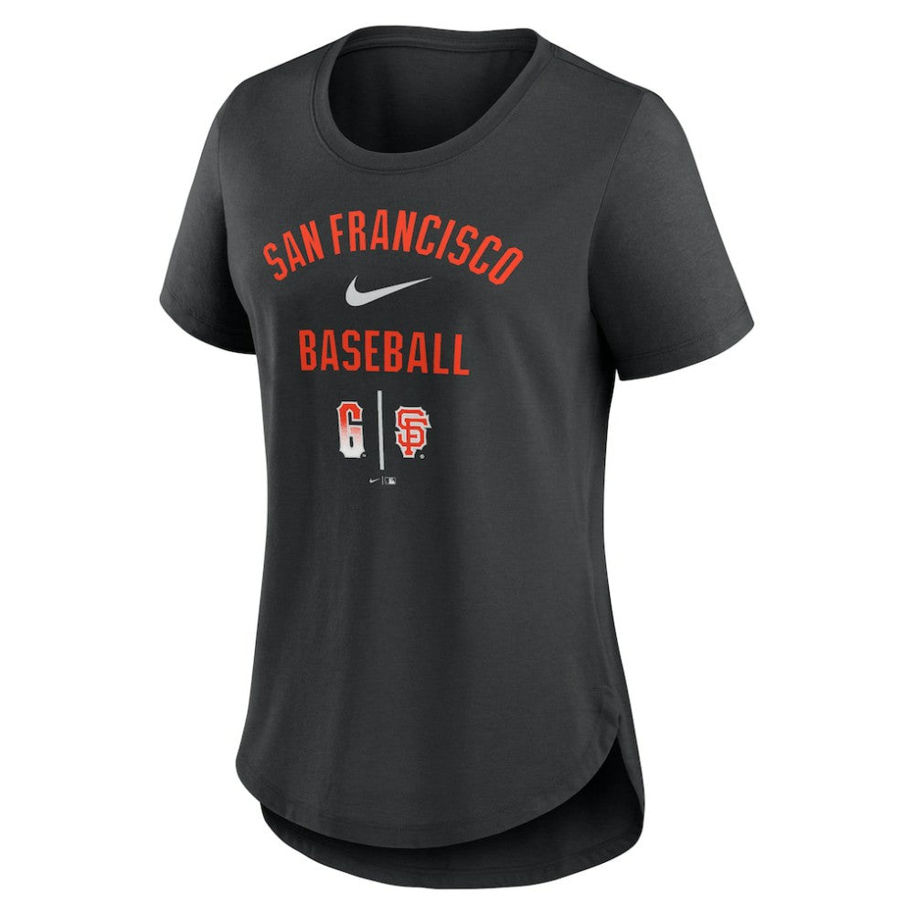 San Francisco Giants Women's City Connect Tri-Blend T-Shirt Black | Nike