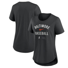 Baltimore Orioles Women's City Connect Tri-Blend T-Shirt Black | Nike