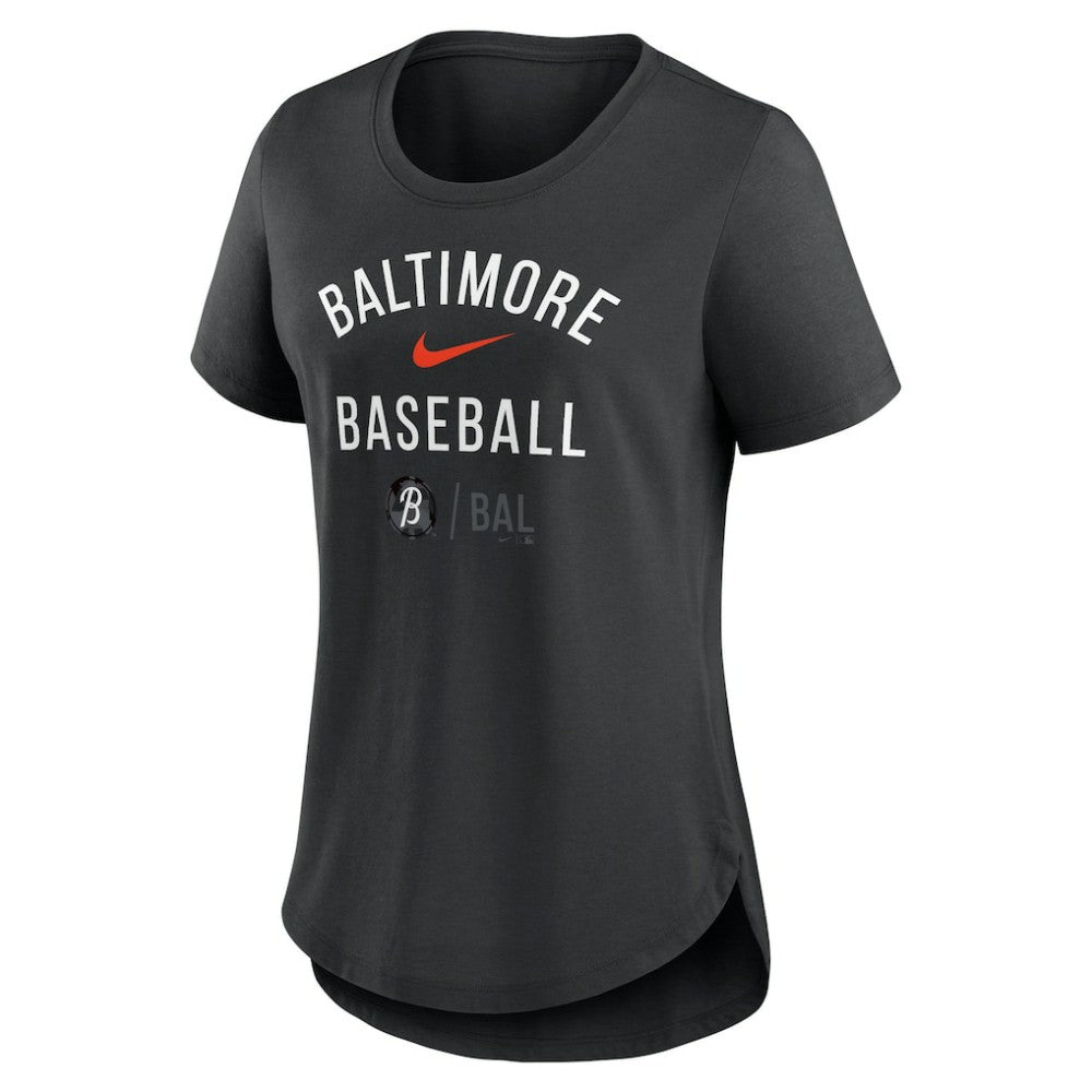 Baltimore Orioles Women's City Connect Tri-Blend T-Shirt Black | Nike