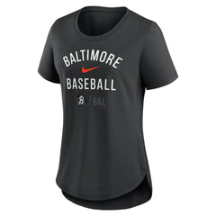 Baltimore Orioles Women's City Connect Tri-Blend T-Shirt Black | Nike