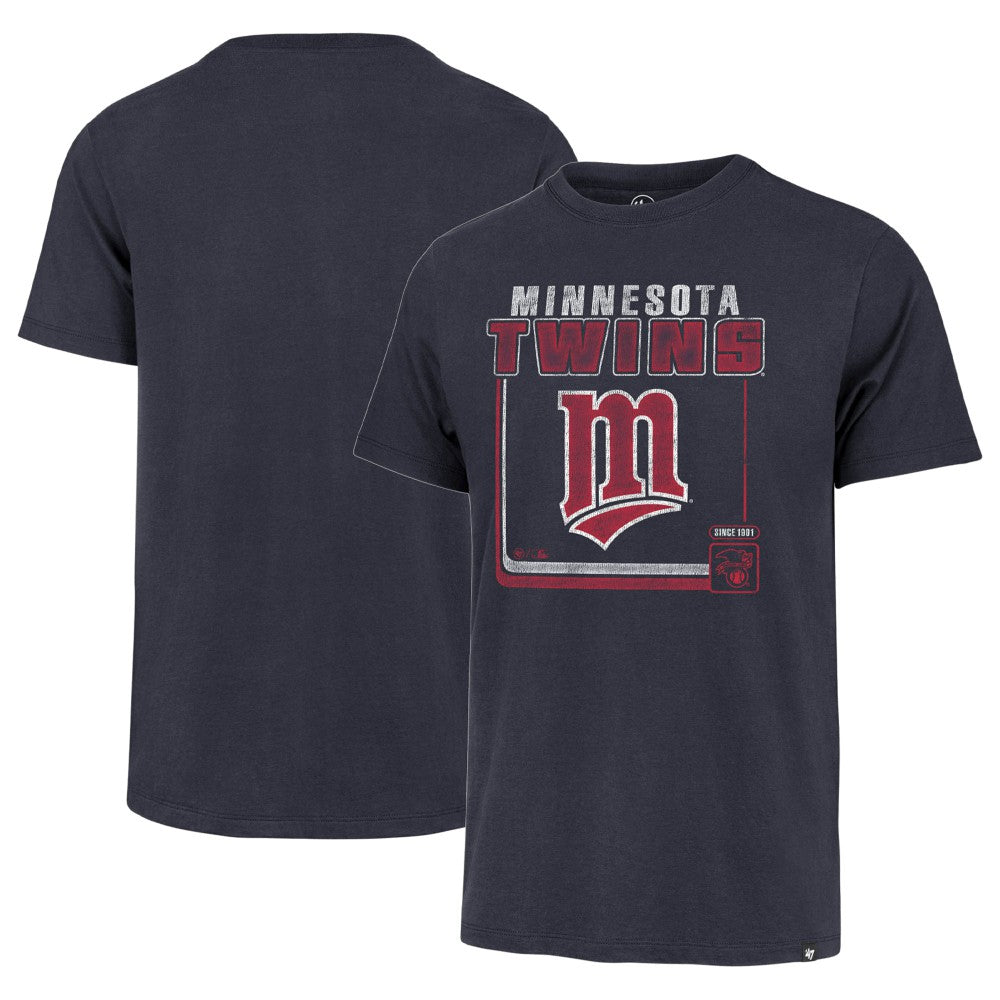 Minnesota Twins Cooperstown Collection Borderline Franklin T-Shirt Navy | 47 brand