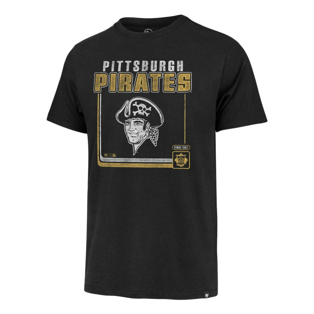 Pittsburgh Pirates Cooperstown Collection Borderline Franklin T-Shirt Black | 47 brand