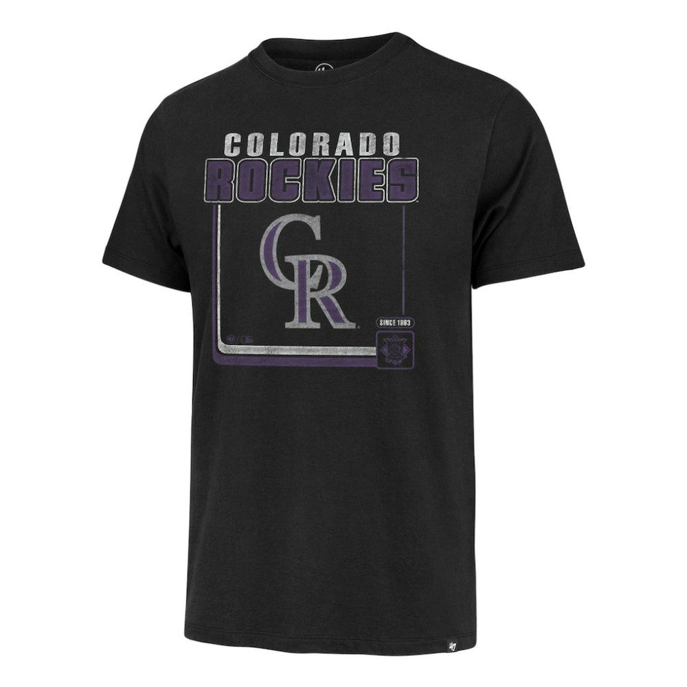 Colorado Rockies Cooperstown Collection Borderline Franklin T-Shirt Black | 47 brand