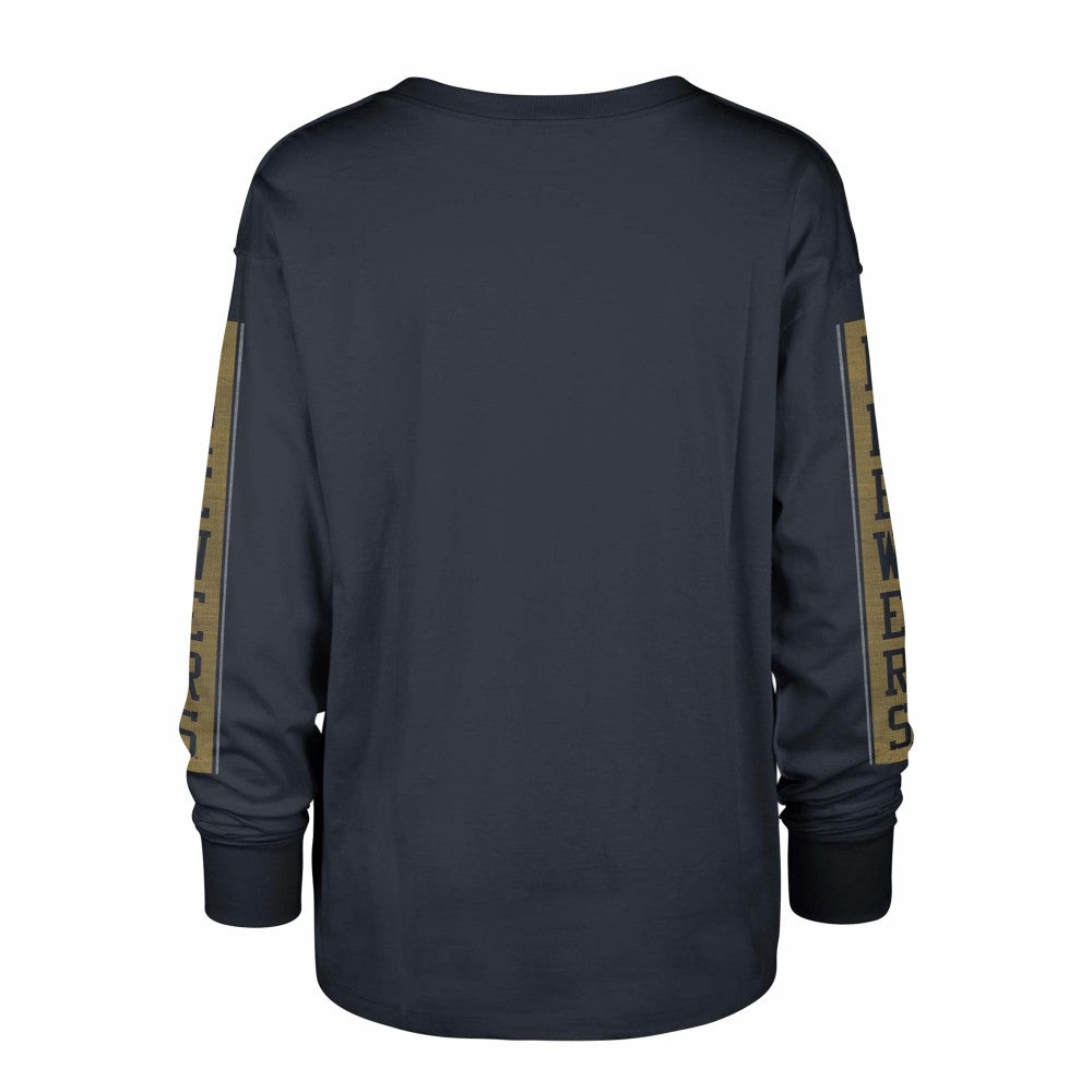 Milwaukee Brewers Women's Statement Long Sleeve T-Shirt Navy | 47 brand