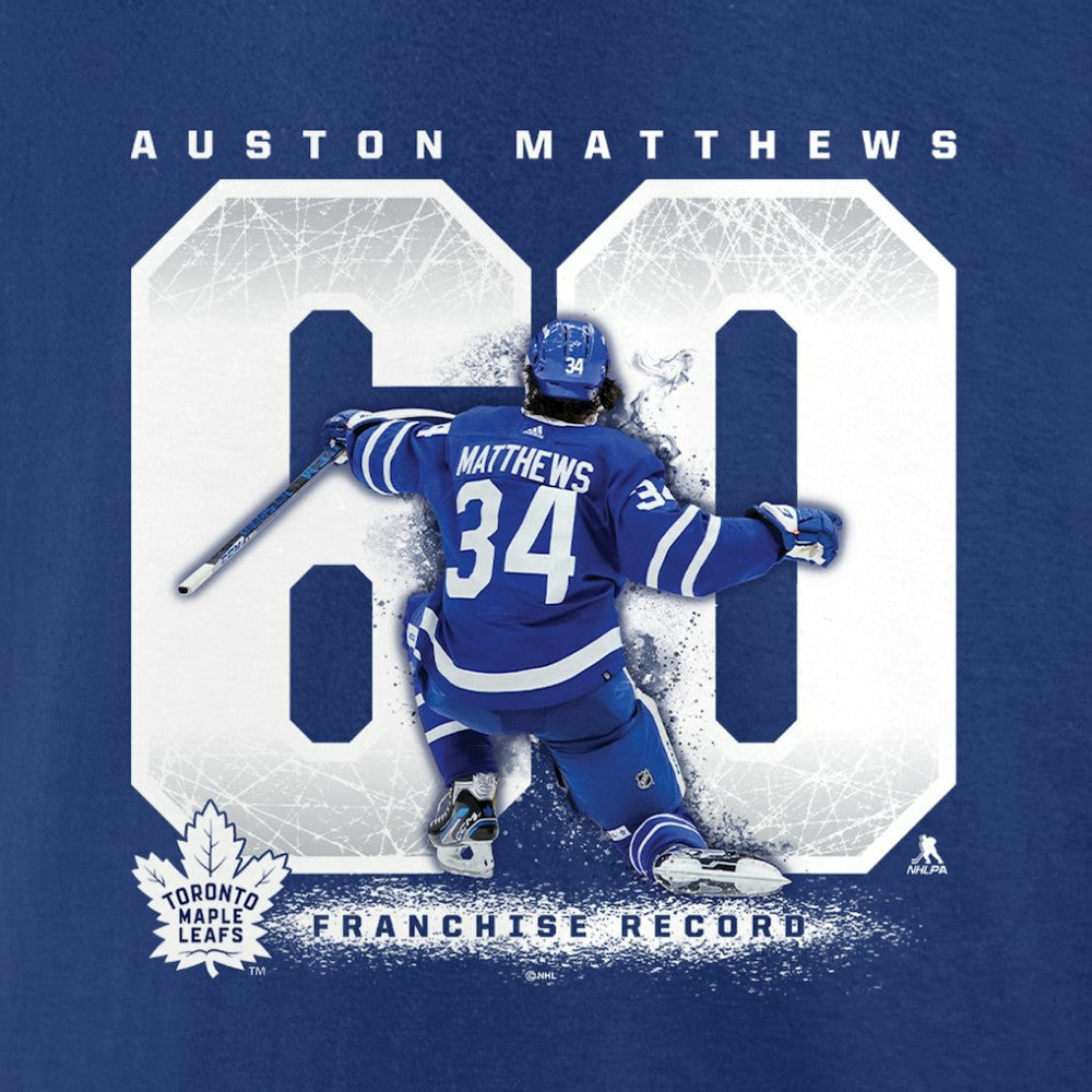 Auston Matthews Toronto Maple Leafs Fanatics Big & Tall Goal Record T-Shirt Blue