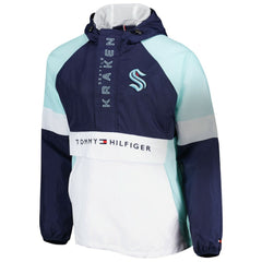 Seattle Kraken Tommy Hilfiger Raglan Half-Zip Jacket Deep Sea Blue/White