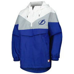 Tampa Bay Lightning Tommy Hilfiger Women's Staci Half-Zip Windbreaker Jacket Blue/Silver