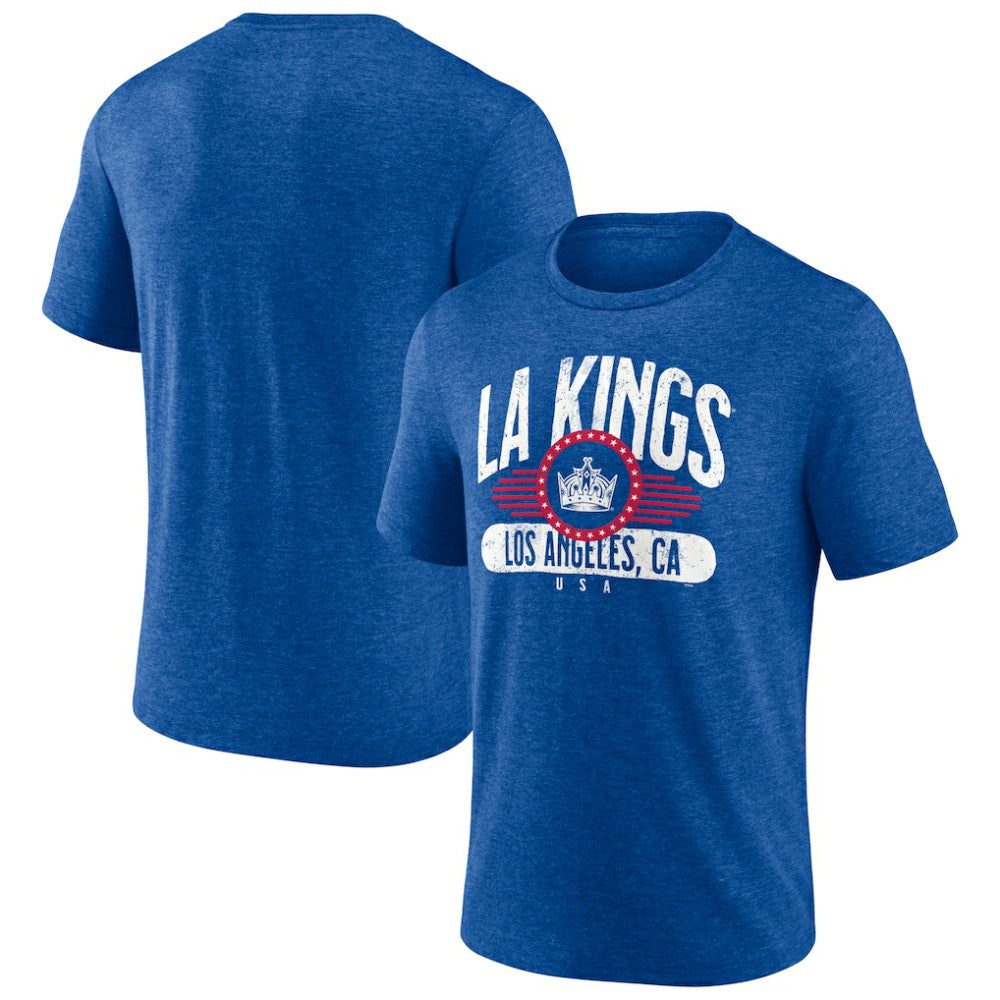 Los Angeles Kings Badge of Honor Tri-Blend T-Shirt Royal