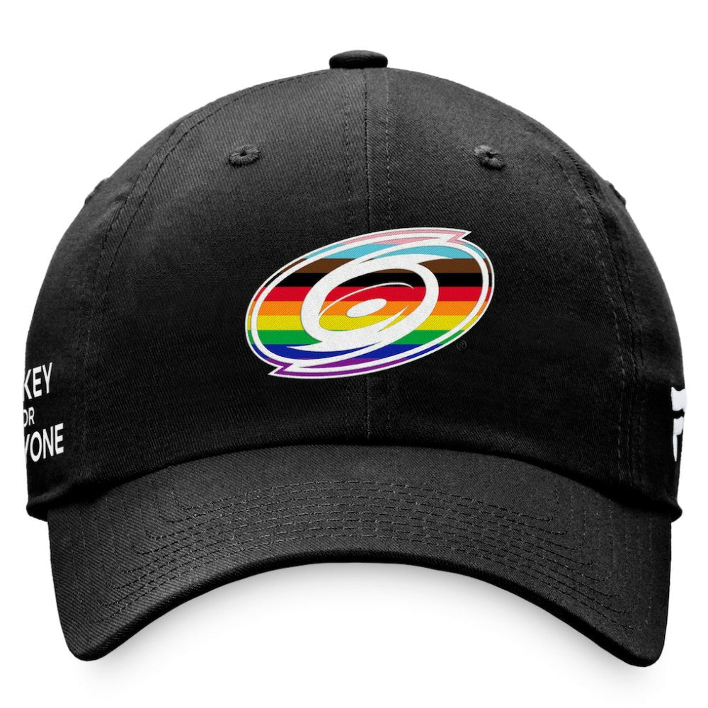 Carolina Hurricanes Fanatics Team Logo Pride Adjustable Hat Black