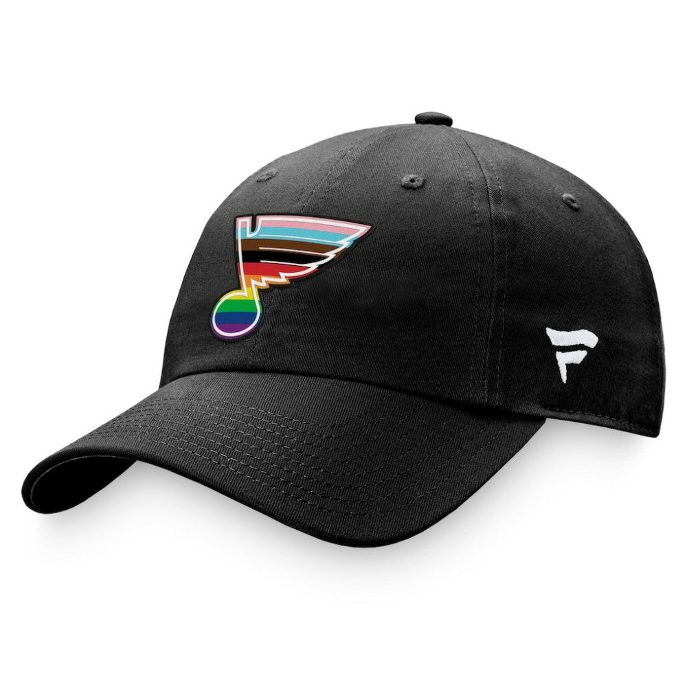 St. Louis Blues Fanatics Team Logo Pride Adjustable Hat Black