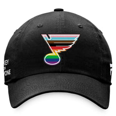 St. Louis Blues Fanatics Team Logo Pride Adjustable Hat Black